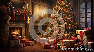 presents gifts holidays Cartoon Illustration