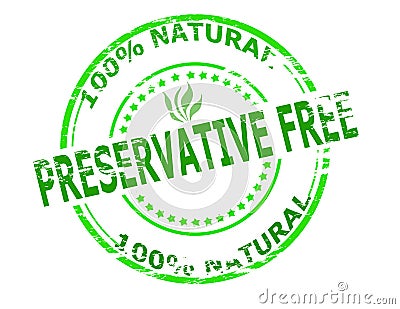 Preservative free Cartoon Illustration