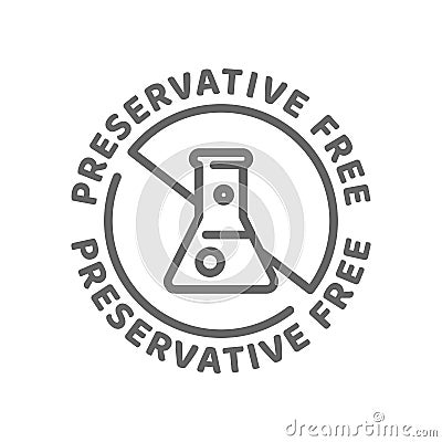 Preservative free vector icon Vector Illustration