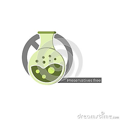 Preservatives free label Vector Illustration