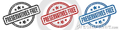 preservatives free stamp. preservatives free round isolated sign. Vector Illustration