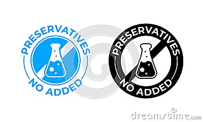 Preservatives no added vector icon. Medically tested, Preservatives free package seal Vector Illustration