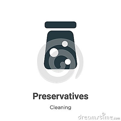 Preservatives vector icon on white background. Flat vector preservatives icon symbol sign from modern cleaning collection for Vector Illustration