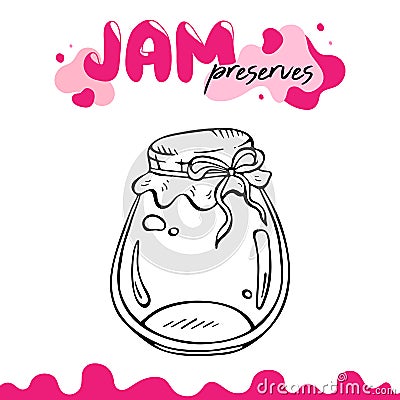 Preserve clipart, jam jar vector illustration clip art. Jam preserves clipart for logo, label, recipes. Preserve, jam Vector Illustration