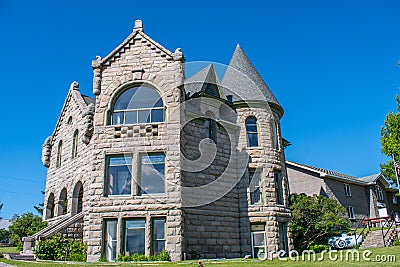 A preserve old looking citadel in White Sulphur Springs, Montana Editorial Stock Photo