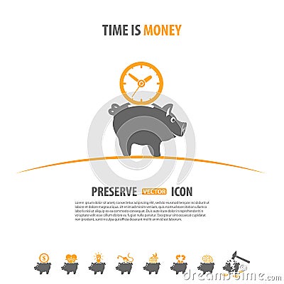 Preserve Save Icons Vector Illustration