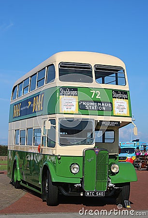 Preserved A.E.C. Regent double deck bus Morecambe Editorial Stock Photo