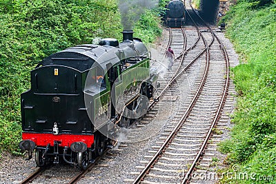 Preserved Steam Locomotive in the United Kingdom Editorial Stock Photo