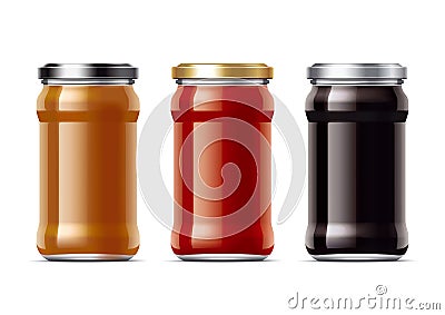 Preserving packaging set Vector Illustration