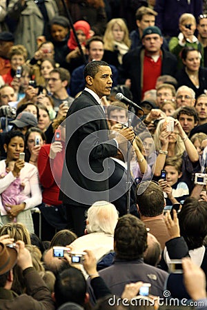 President Barack Obama in Denver Editorial Stock Photo