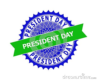PRESIDENT DAY Bicolor Clean Rosette Template for Watermarks Stock Photo