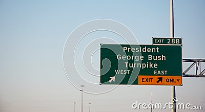 President George Bush turnpike Editorial Stock Photo