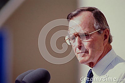 President George H.W. Bush. 41st President of United States. Editorial Stock Photo