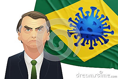 President Jair Bolsonaro facing coronavirus in Brazil Editorial Stock Photo