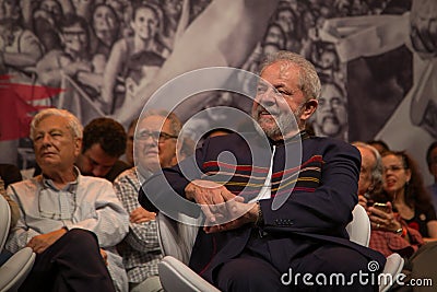 President Lula at the Casa Grande Theatre Editorial Stock Photo
