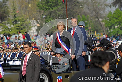 President Michelle Bachelet Editorial Stock Photo