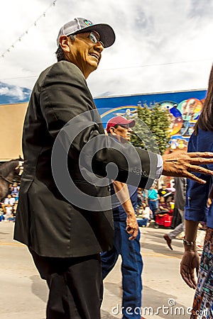 President of Navajo Nation Russell Begaye at 98th Gallup Inter-tribal Indian Ceremonial, New Mexico Editorial Stock Photo