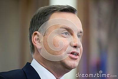 President of the Republic of Poland Andrzej Duda Editorial Stock Photo