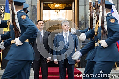 President of the Republic of Slovenia Borut Pahor in Ukraine Editorial Stock Photo