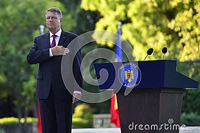 President of Romania Klaus Iohannis Editorial Stock Photo