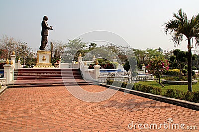 president souphanouvong monument in luang pabang (laos) Editorial Stock Photo