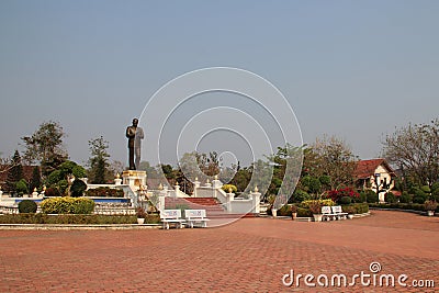 president souphanouvong monument in luang pabang (laos) Stock Photo