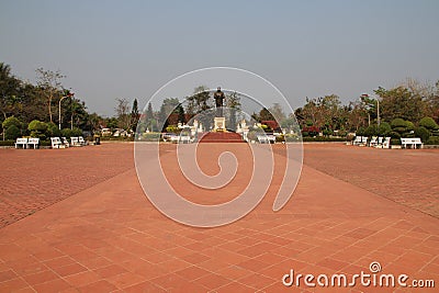 president souphanouvong monument in luang prabang (laos) Stock Photo