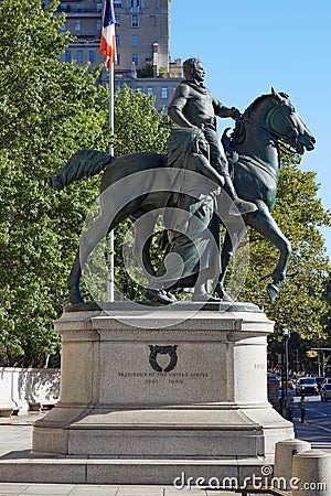 President Theodore Roosevelt equestrian statue in New York Editorial Stock Photo