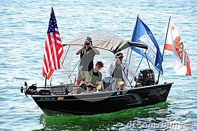 President Trump Boat Parade in San Diego Bay, California, U.S.A.,November 01, 2020 Editorial Stock Photo