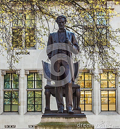 President of US statue in London Stock Photo