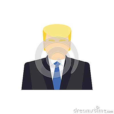 Presidential candidate Icon. Vector illustration in flat style. Cartoon Illustration