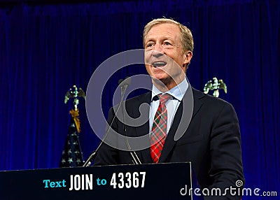 Presidential Candidate Tom Steyer at the DNC Summer meeting Editorial Stock Photo