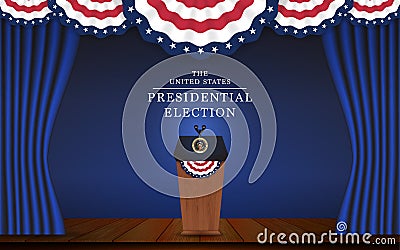 Presidential election banner background Vector Illustration