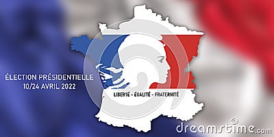 French Presidential Election 2022 - Banner Editorial Stock Photo