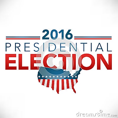 2016 Presidential Election Header Graphic Vector Illustration