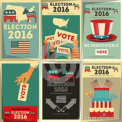 Presidential Election Voting Vector Illustration