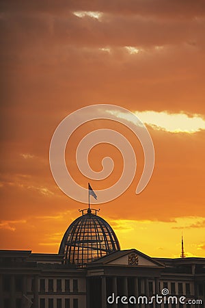 Presidential palace landmark of Tbilisi Georgia capital city eastern Europe. Stock Photo