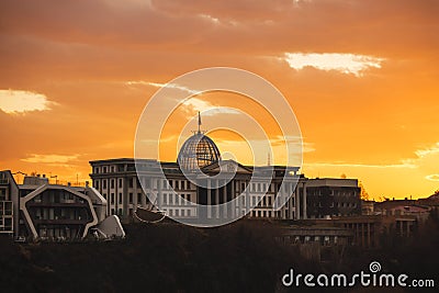 Presidential palace landmark of Tbilisi Georgia capital city eastern Europe. Stock Photo