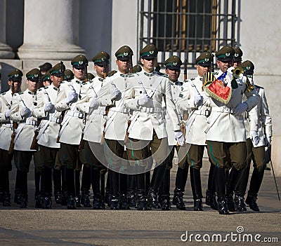Presidential Palace in Santiago - Chile Editorial Stock Photo