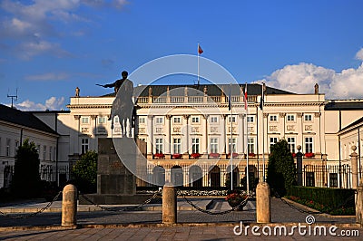 Presidential Palace in Warsaw Stock Photo