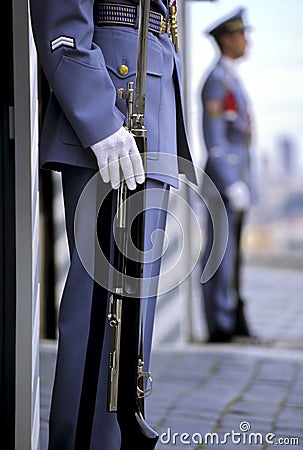 Presidential sentries- Prague Stock Photo