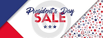 Presidents day sale banner Vector Illustration