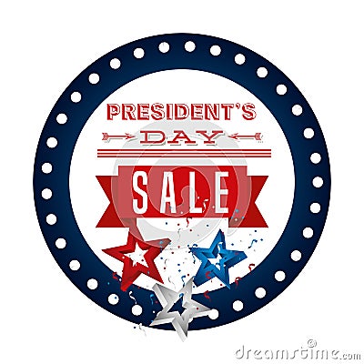 presidents day sale design Cartoon Illustration