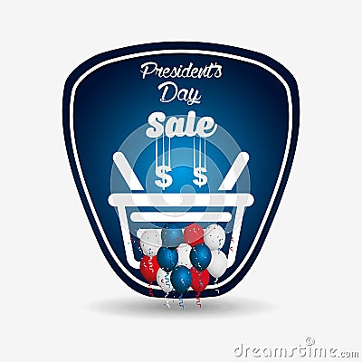 presidents day sale design Cartoon Illustration