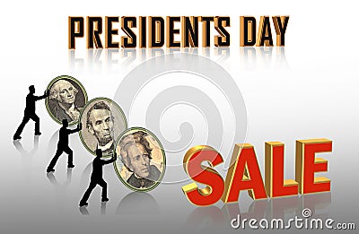 Presidents Day Sale graphics Stock Photo