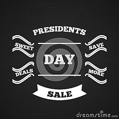 Presidents Day. Sale. Typography. Vector Vector Illustration