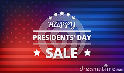 Presidents Day Sale vector background Vector Illustration