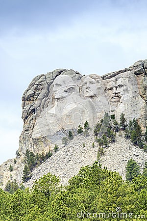 Presidents of Mount Rushmore National Monument. Stock Photo