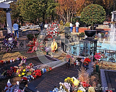 Presley Memorial Garden, Graceland. Editorial Stock Photo