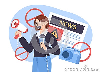 Press ban vector concept Vector Illustration